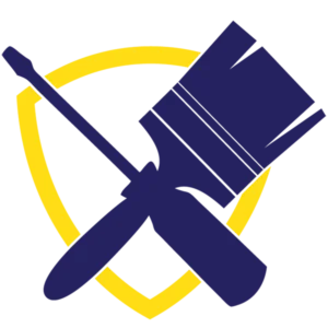 Optimum Property Solutions Logo featuring a stylized paintbrush and screwdriver